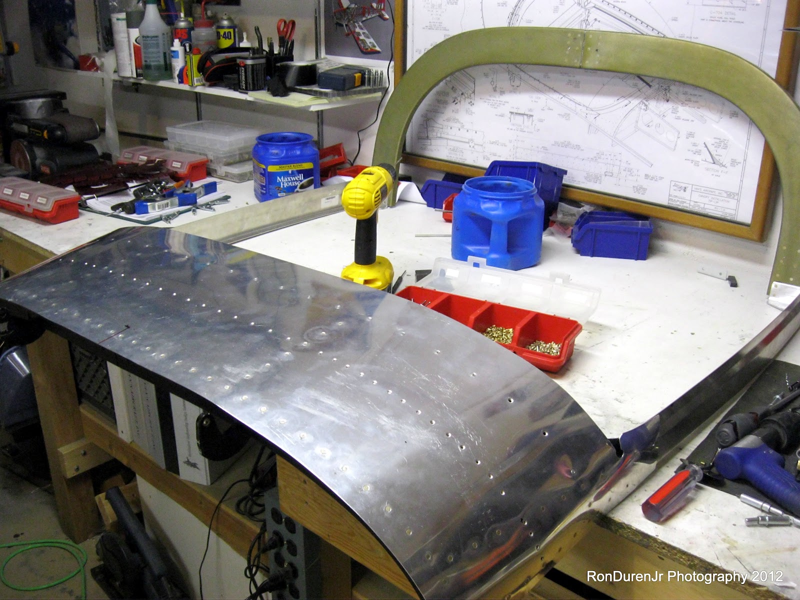 Ron's RV7 Factory Canopy Prep Work HOBBS 1131.5 hrs