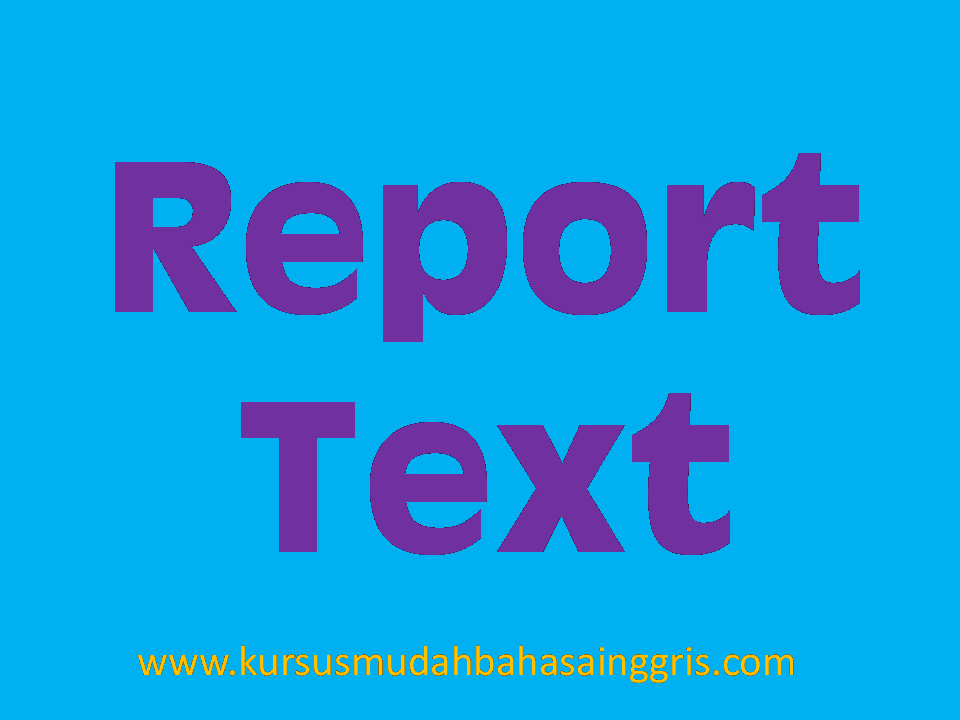 Pengertian, Struktur, Ciri dan Contoh Report Text 