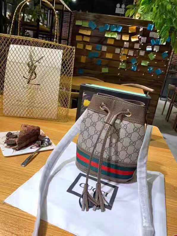 gucci ophidia mini gg supreme canvas bucket bag