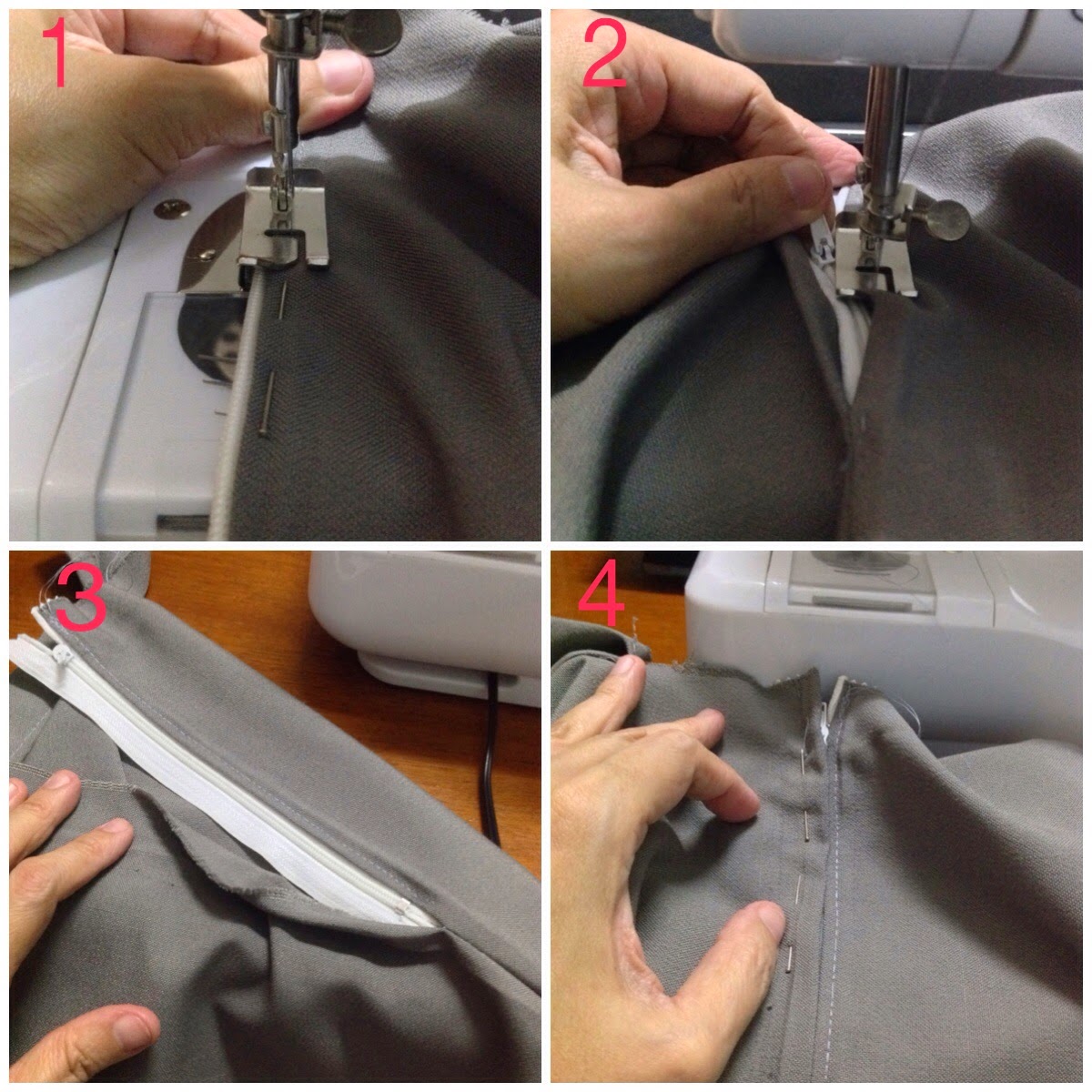 how to put in a zipper without a zipper foot