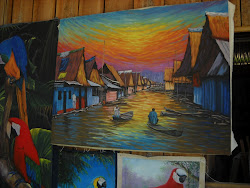 market scene painting easy 3