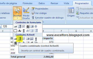 VBA: Asociar los elementos de un ComboBox a un campo de tabla dinámica en Excel.