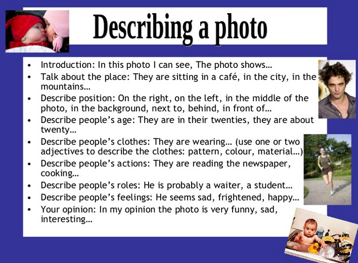 DESCRIBING PICTURE ENGLISH