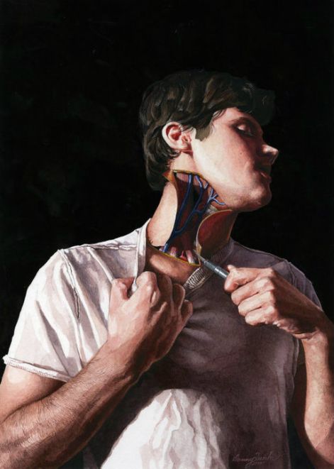 danny quirk auto dissecação anatomia surreal corpos abertos