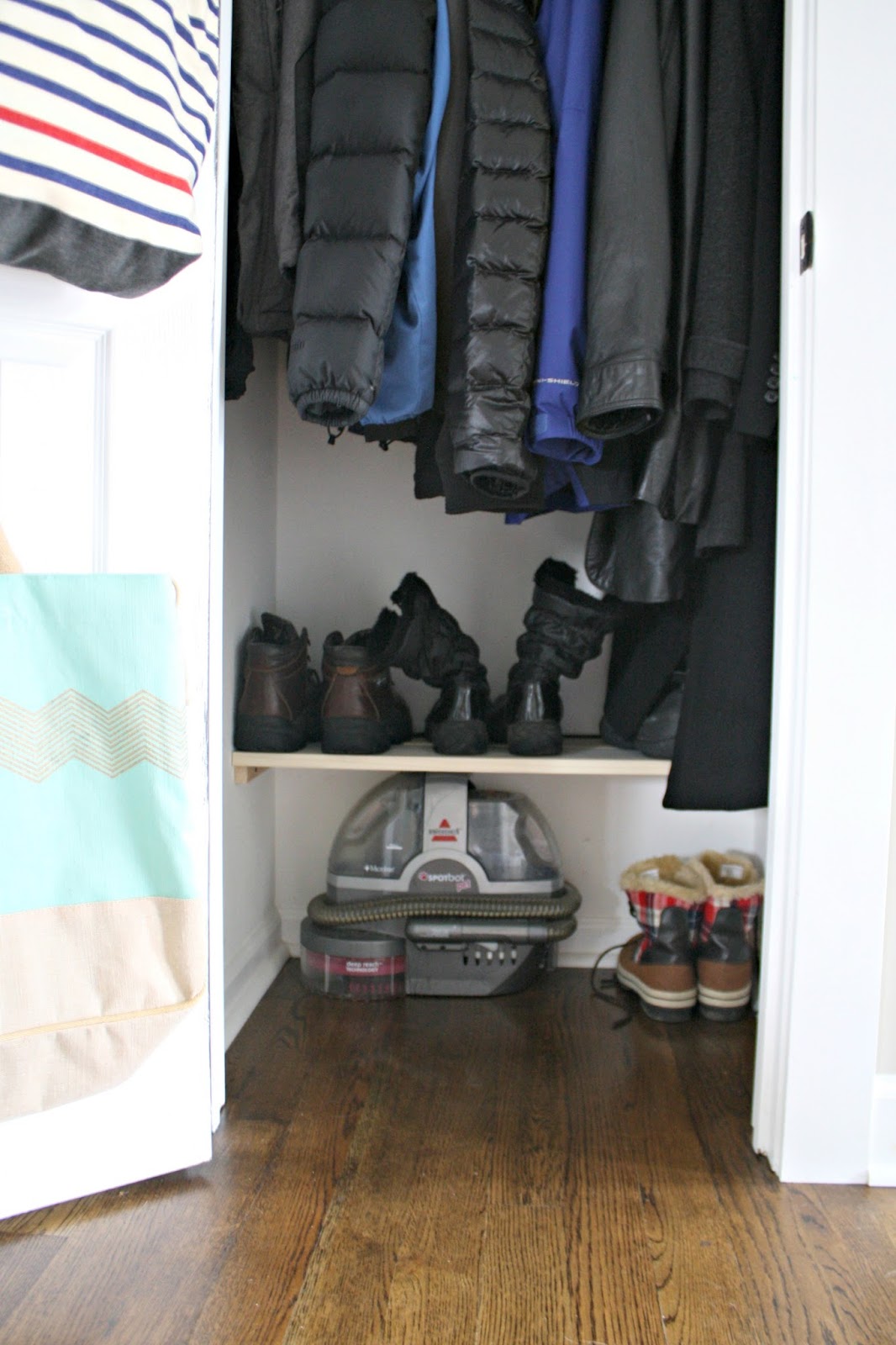 Coat closet organization hacks Thrifty Decor Chick Thrifty DIY