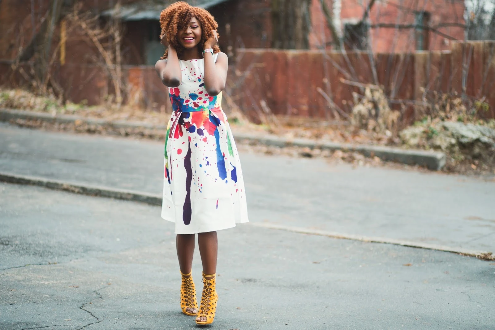 PAINT SPLATTER PRINT DRESS Melody Jacob