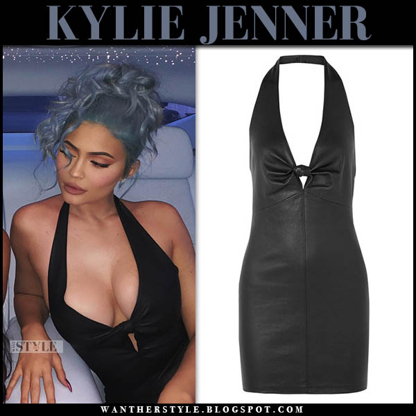 Kylie Jenner rocks a black mini dress as she arrives at SoHo House for  dinner in