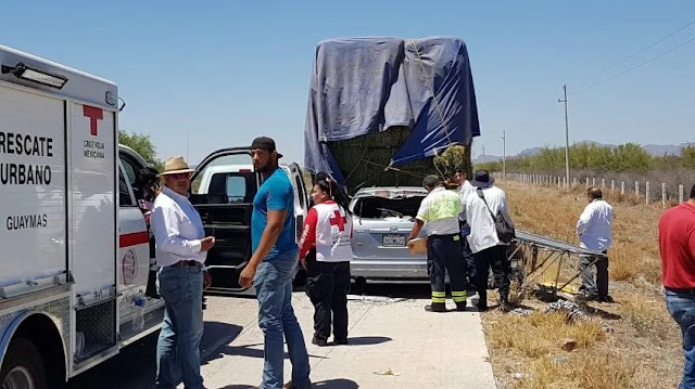 Accidente deja 2 muertos y 3 heridos en Guaymas-Hillo