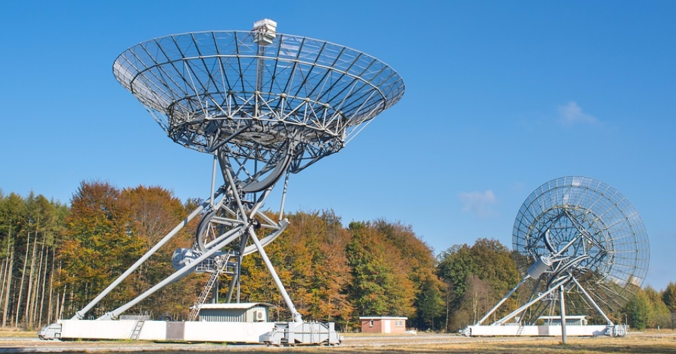 Satellite Communication System Uplink And Downlink Signals