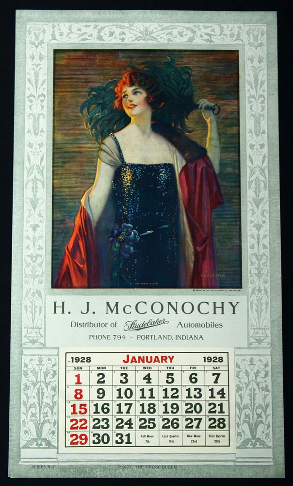 female 12 month calendar