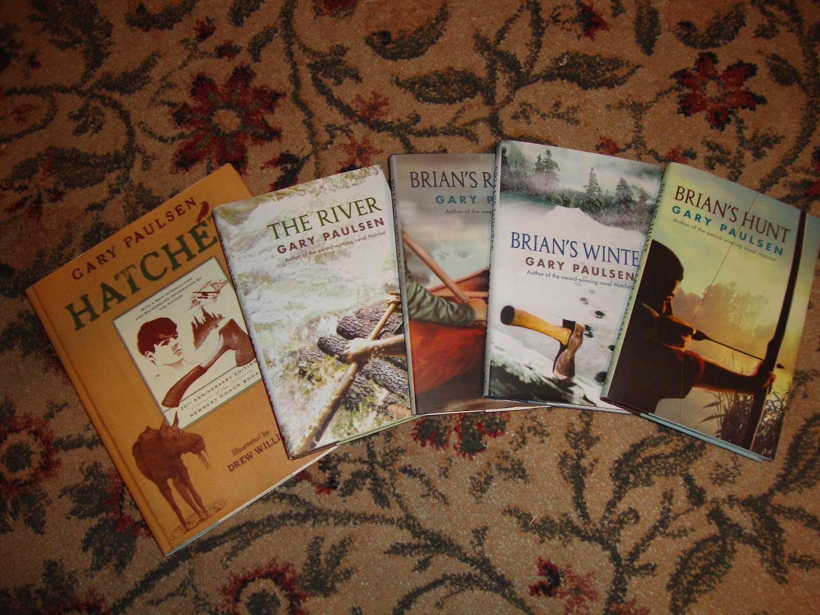 What are the titles of the five books in the Hatchet series by Gary