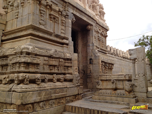 Main Entrance to inner enclosure and to the Veerabhadra Swamy Temple at Lepakshi, in Andhra Pradesh, India