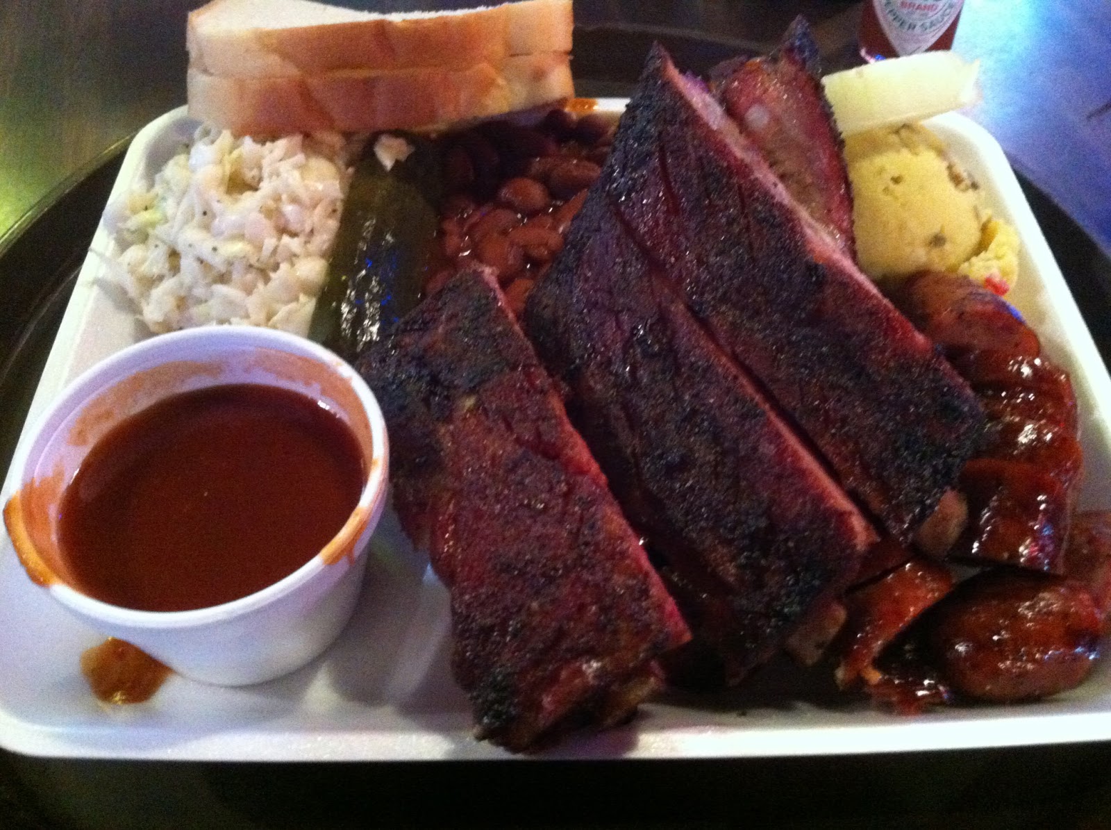 Railhead Smokehouse Two Meat Combo BBQ Barbecue Barbeque Bar-B-Que Fort Worth DFW