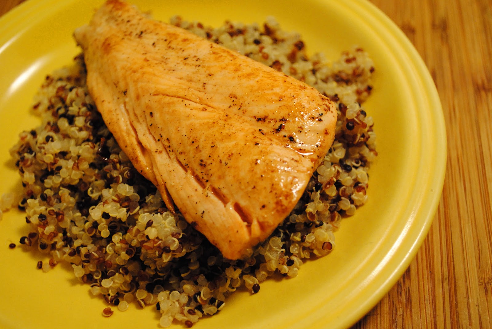 VanillaCitrus Marinated Salmon with Quinoa