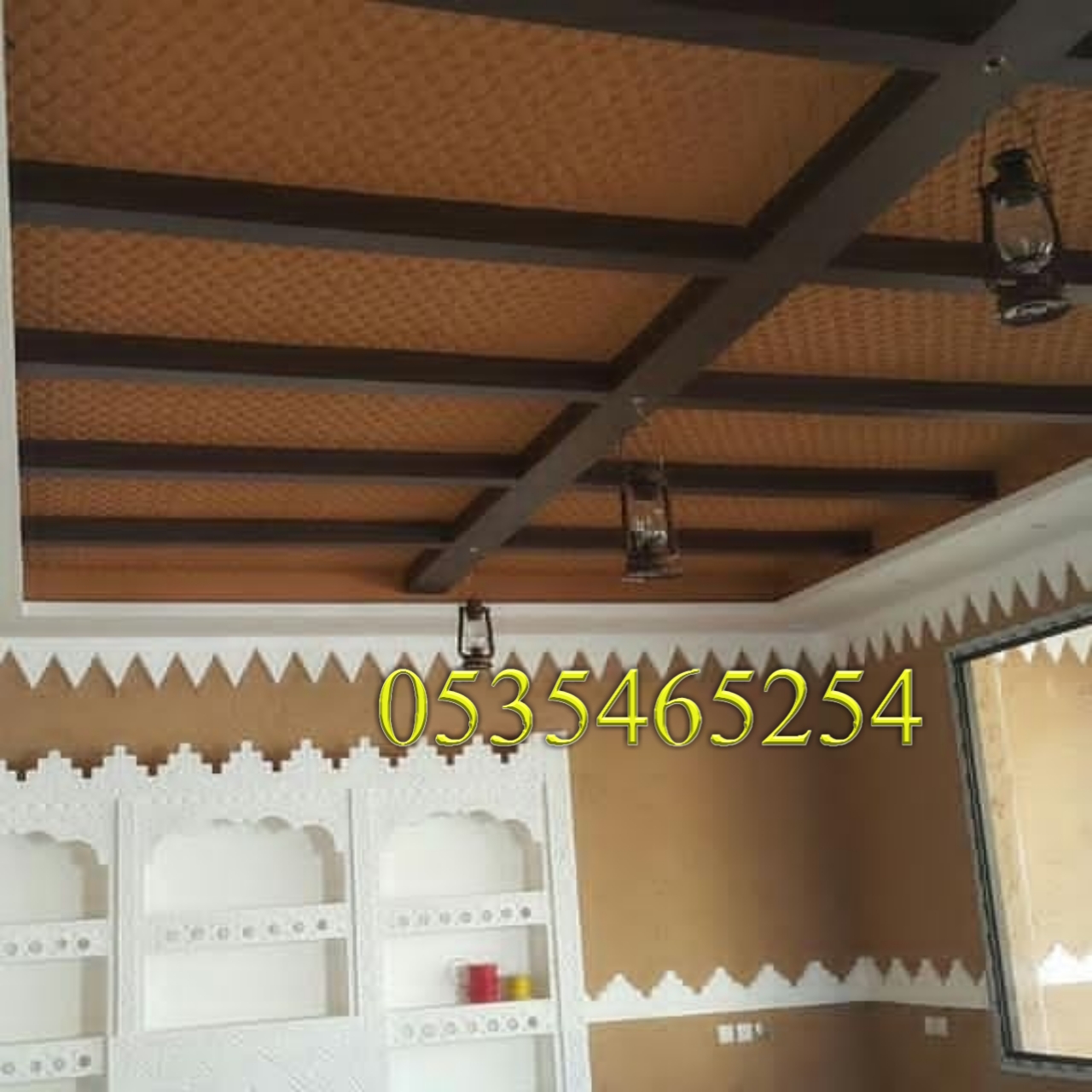 ديكورات جبس ديكورات اسمنتيه ديكورات تراثيه مجالس قديمه وحديثه