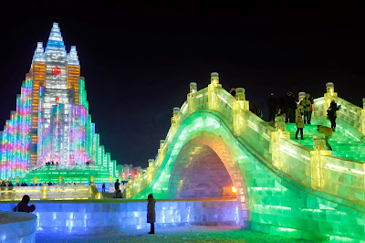 Lanterns, CarvingsIce, Festival, Offbeat, Light, China, Harbin, International, Snow, Heilongjiang, Province, 2014, Opening, Art, Creation, People, Feature, 