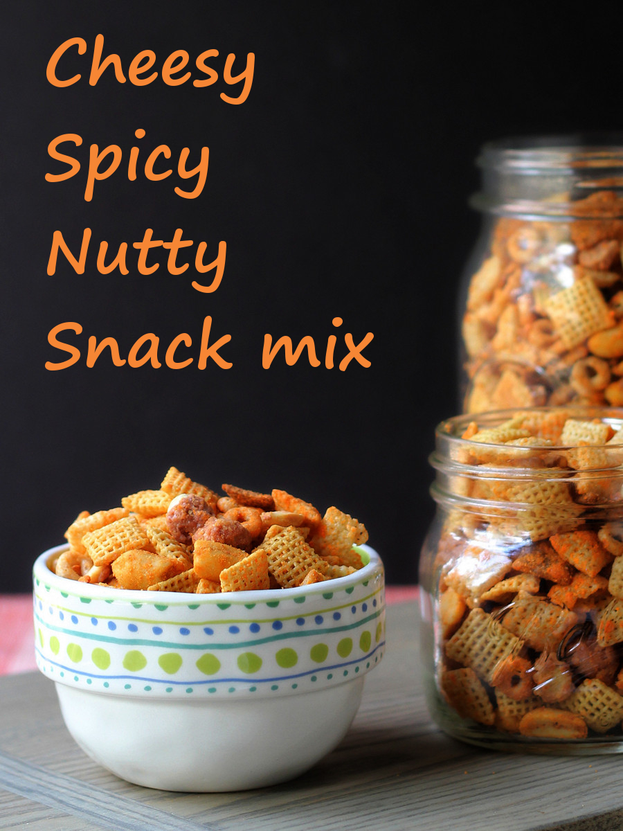 Cheesy, Spicy, Sweet and Salty Snack Mix