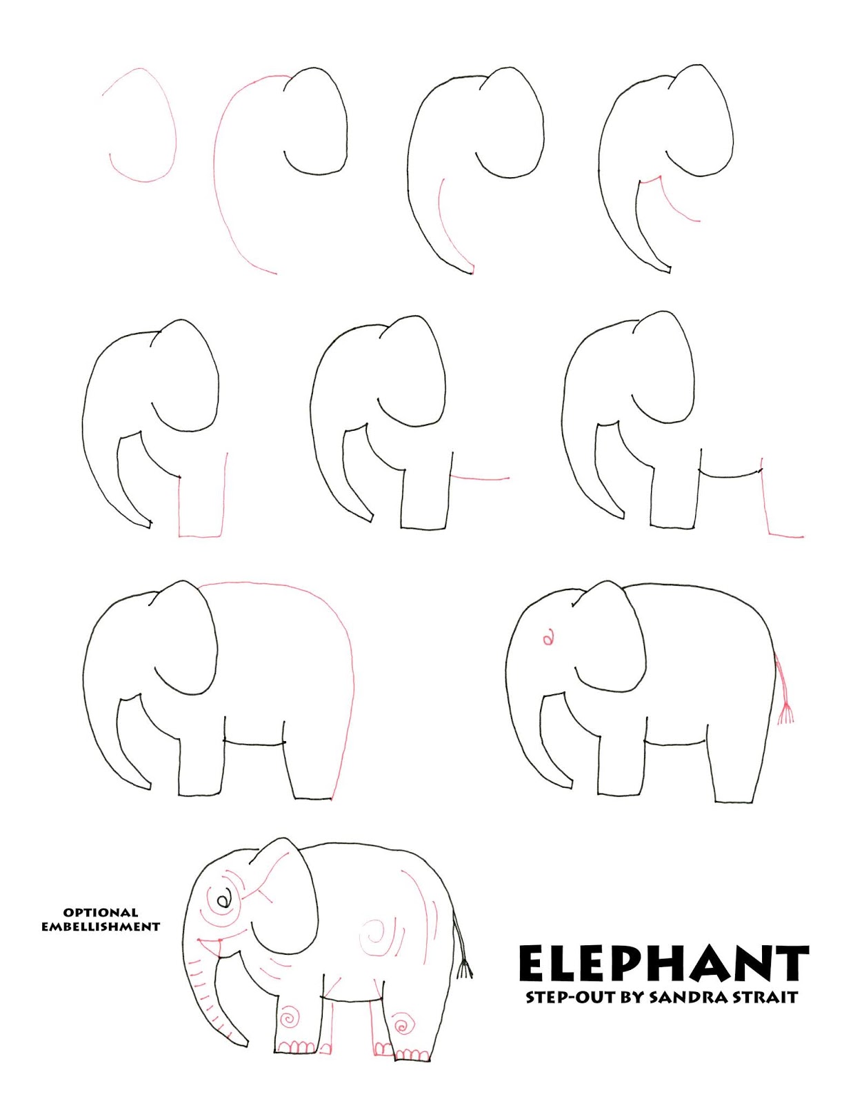 Elephant Sketch Elephant Sketch Line Drawing Drawings