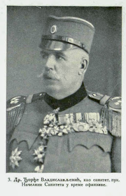 Dr. Djordje Vladisavljević as medical staff colonel Chief of sanitary affairs at the time of the offensive