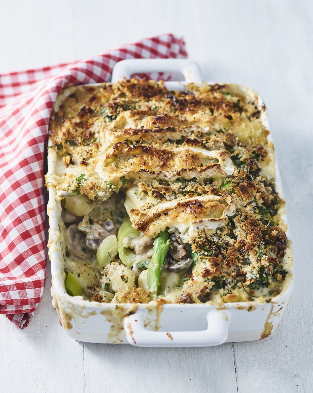 Le Rustique Camembert, Gnocchi And Leek Tray Bake