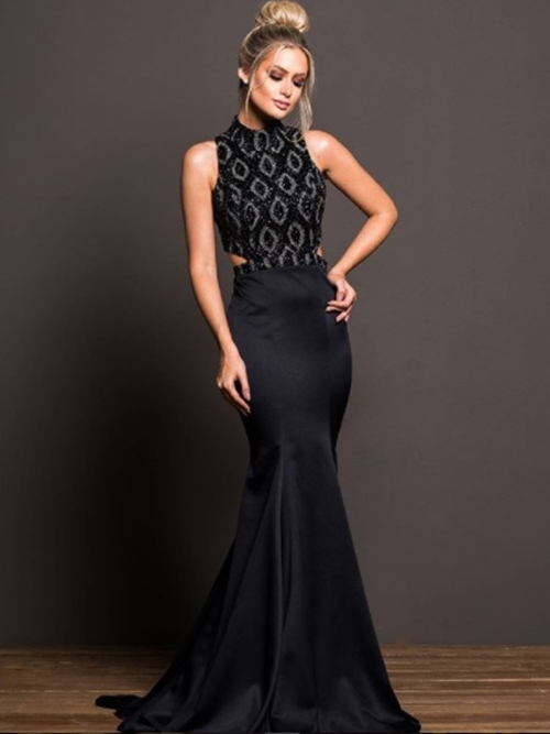 vestido de festa na cor preta