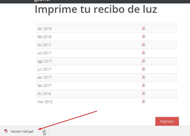 imprime tu recibo de luz cfe