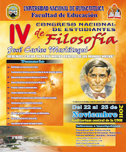 IV CONGRESO NACIONAL DE ESTUDIANTES DE FILOSOFÍA 2011 - UNH.