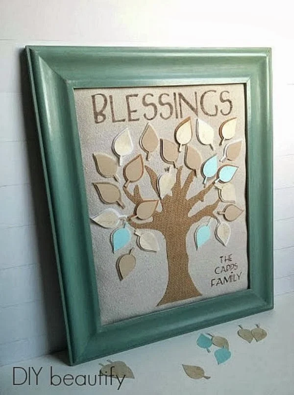 DIY Family Tree Blessings Art