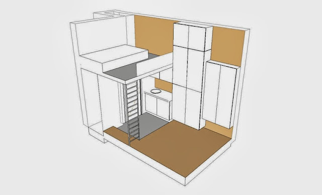Kitnet ou quitinete decorada: vivendo em 10m². Blog Achados de Decoração
