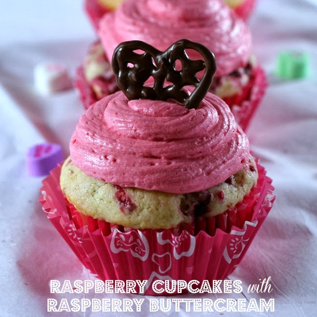 Raspberry Cupcakes with Raspberry Buttercream Frosting