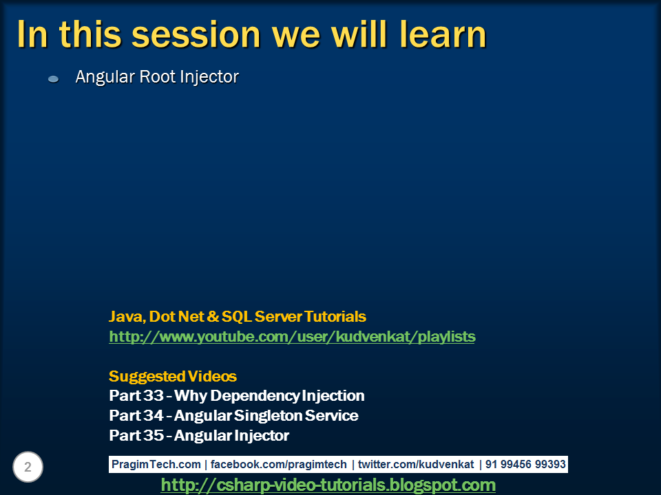 Sql server, and c video tutorial Angular root injector