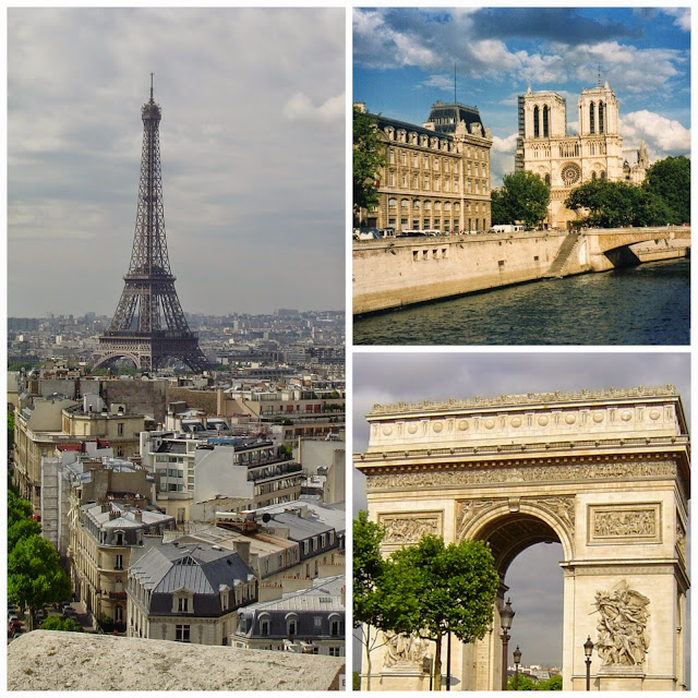 Torre Eiffel, Notre Dame e Arco do Triundo em Paris