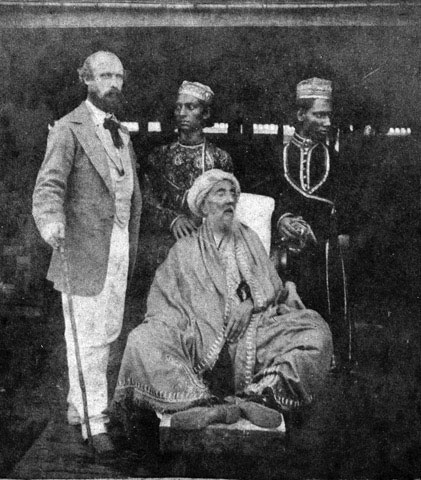 Last Mughal Emperor Bahadur Shah Zafar Rare Pic in exile in Burma in the aftermath of the Indian Mutiny (1857-1859) | Last Mughal Emperor Bahadur Shah Zafar Rare Photos | Rare & Old Vintage Photos (1858)