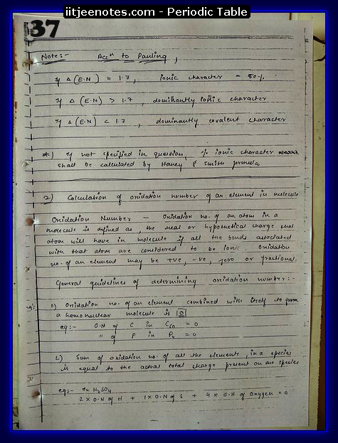 Periodic Table Notes IITJEE 5