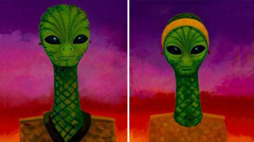 Artista español pinta las representaciones de su encuentro con los extraterrestres