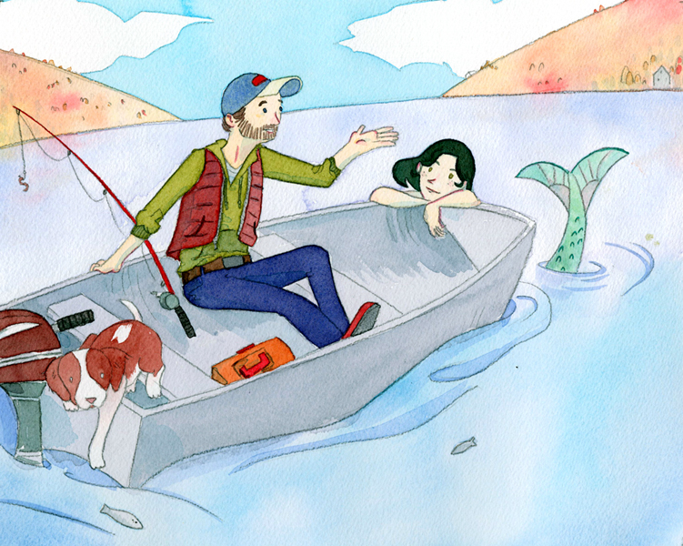 Mark Eberhardt Illustration The Fisherman's Story