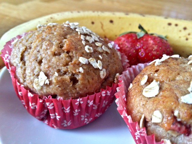 Muffini s bananom i jagodama