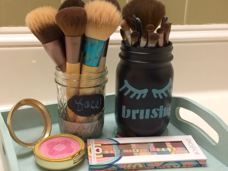 Makeup brush holder  Diy makeup brush holder, Diy wine glass, Diy
