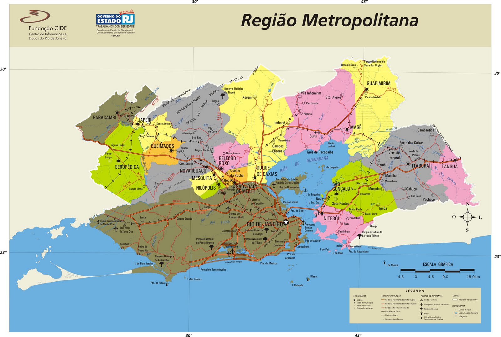 Mapa Da Cidade Do Rio De Janeiro