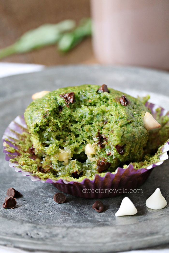 Kale and Spinach Vegan Green Muffins Recipe