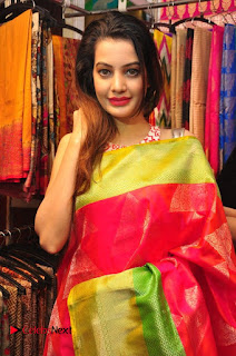 Telugu Actress Model Deeksha Panth Stills in Pink Long Dress at Trendz Exhibition Launch  0052