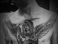 Angel Chest Piece Tattoo Ideas
