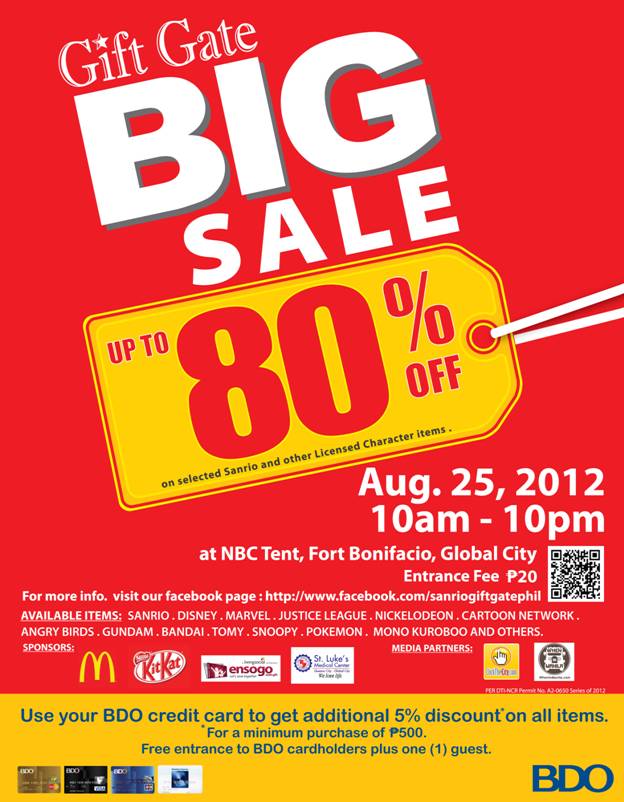 Manila Shopper Gift Gate BIG SALE NBC Tent August 2012