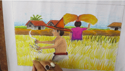 Teknik menggambar pemandangan desa Teknik menggambar pemandangan desa dengan mudah