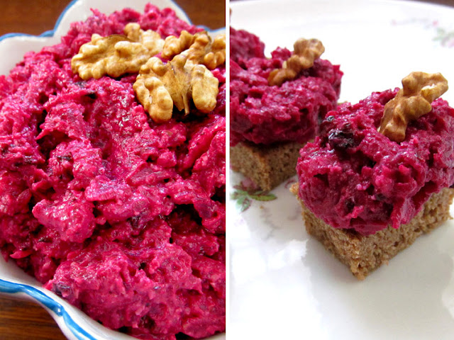 Салат из свеклы с орехами и черносливом