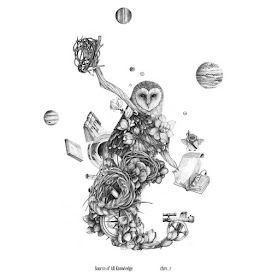 01-Owl-Source-Of-All-Knowledge-Chris-R-Detailed-Drawings-Involving-Animals-www-designstack-co