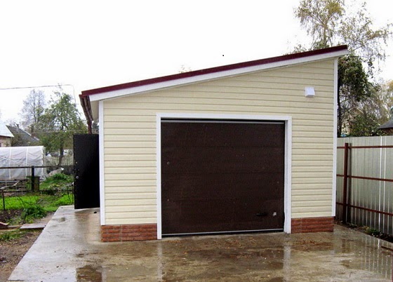 Как сделать односкатную крышу на гараже