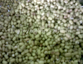 water soaked whole moong, water soaked green gram