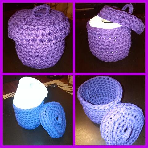 Blog de Laida Seisas: Cesto Redondo (para el papel higienico)