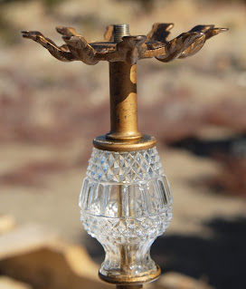 brass holder on lamp